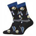 thumbnail image 2 of Mens Crew Socks Cotton Blend Long Tube Casual Athletic Style Knit Socks With Volleyball Pattern For Autumn Winter Daily Wear, 2 of 5
