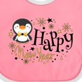 thumbnail image 4 of Inktastic Happy New Year with Cute Penguin Boys or Girls Baby Bib, 4 of 4