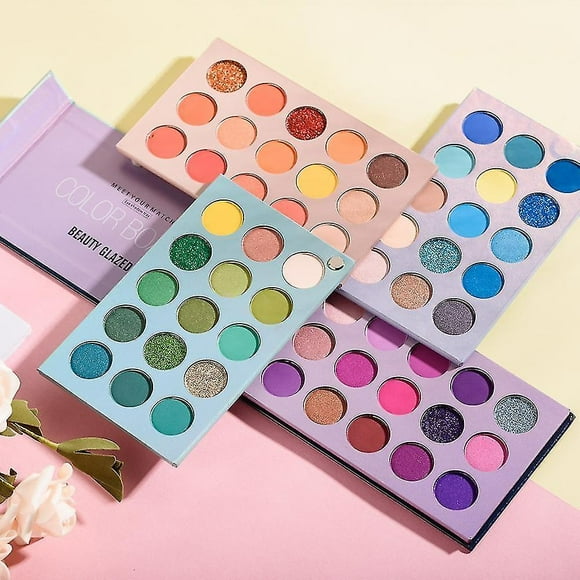 Paleta de sombras de ojos HUOGUO, 60 colores, cosméticos impermeables