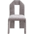 thumbnail image 2 of Maklaine Modern Gray Chenille Fabric Dining Chair (Set of 2), 2 of 7