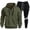 Army Green, variant on SGMVNU Sweatsuits for Men 2 Piece Winter Men's Pocket Half Zip Casual Hoodie Sweatshirt Suit Sweatpants Set Tracksuit(Dark Gray, 2XL)