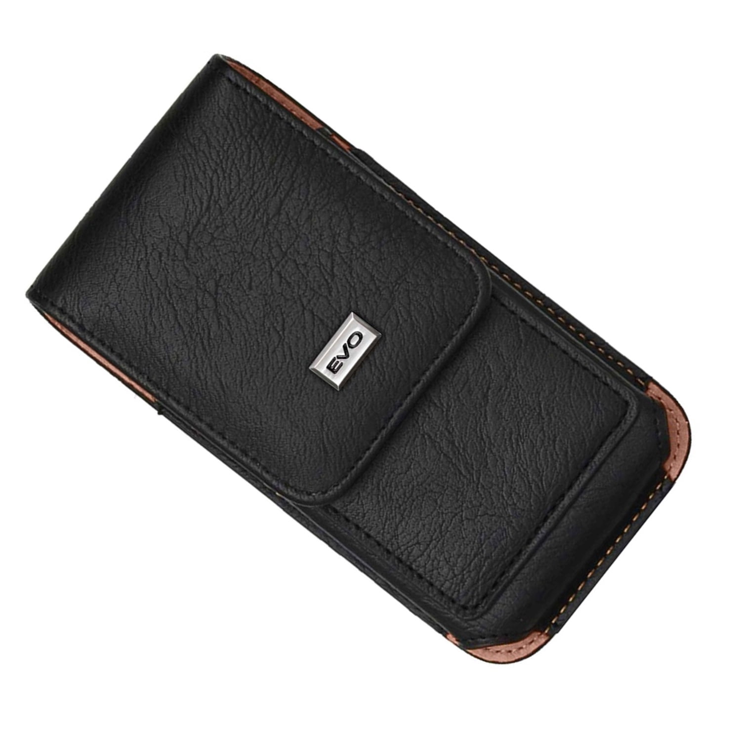 Durable EVO 6.9" Vertical Leather Pouch - Black