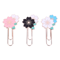 thumbnail image 1 of EeaseCA 3pcs Creative Paper Clip Sakura Design Metal Bookmark School Office Accessories, 1 of 7