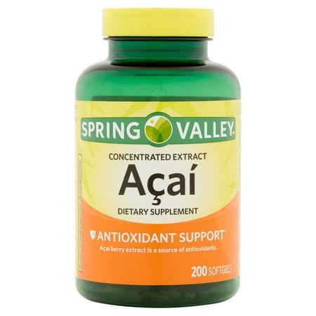 Spring Valley Acai Extract Softgels, 50 Mg, 200 Ct