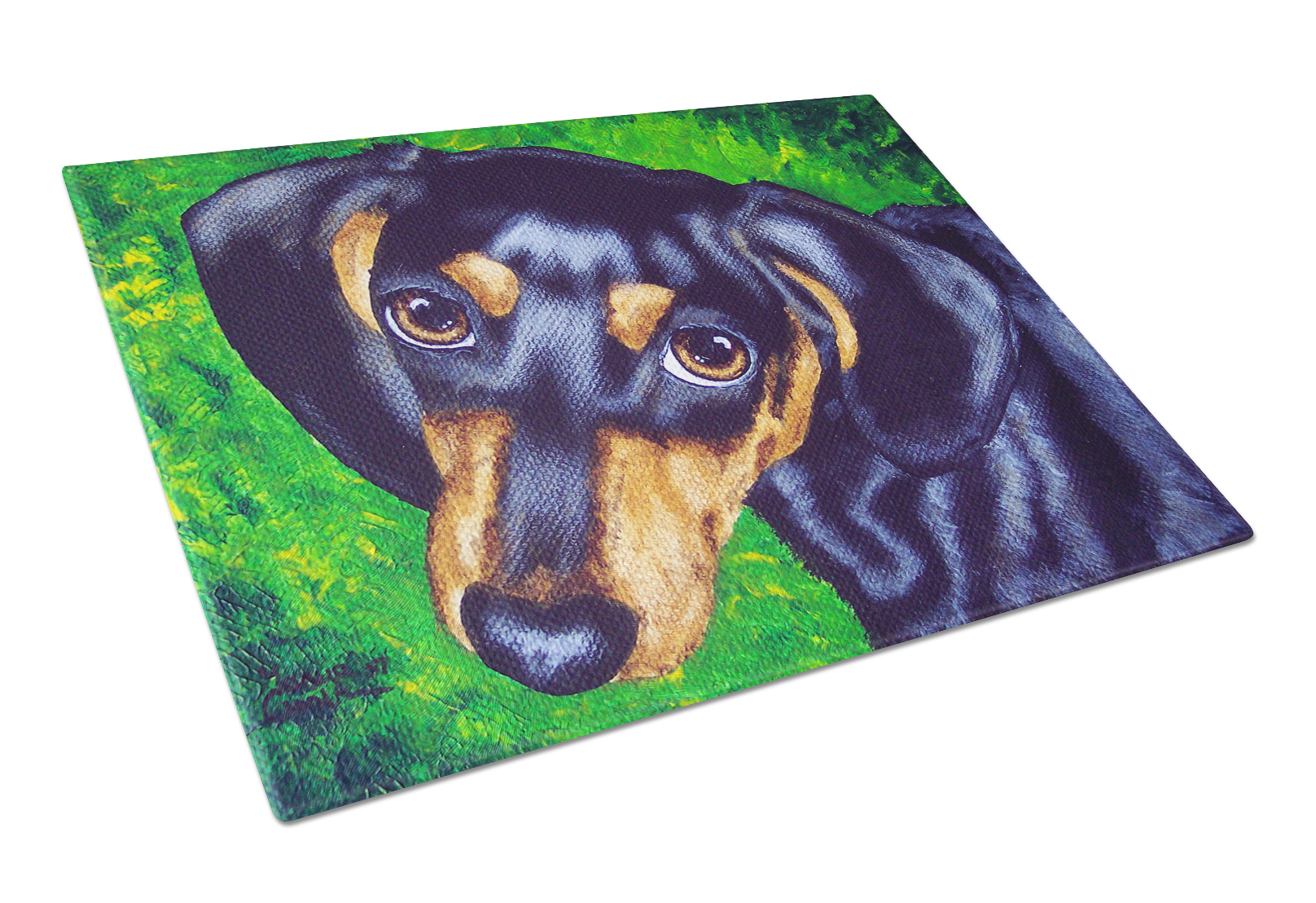Tootsie Dachshund Glass Cutting Board Large