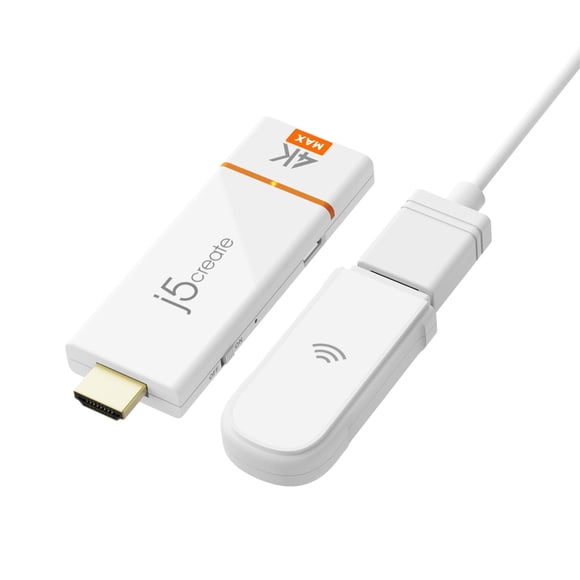 j5create ScreenCast 4K Max Wireless Display Adapter with Enhanced Antenna, Streaming Video & Audio from Mobile/Tablet/Laptop, Supports AirPlay/Miraca