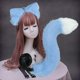 thumbnail image 1 of Cola de orejas de zorro de Anime, Cosplay, accesorios, diadema peluda de peluche, disfraz de juguetes, sombreros de animales para adultos, regalos de Azul Hugo Traje de juego de cosplay, 1 of 8