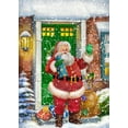 thumbnail image 2 of Hoenderkamp, Patrick 11x14 White Modern Wood Framed Museum Art Print Titled - Santa At The Front Door, 2 of 4