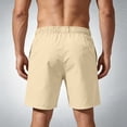 thumbnail image 5 of Mens Casual Shorts Lightweight Quick Dry Athletic Training Running Shorts Elastic Waist Drawstring Breathable Summer Beach Travel Shorts Khaki S, 5 of 5