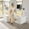 thumbnail image 2 of Stratus 60W Standing L Desk with Drawers in White - Engineered Wood, 2 of 8