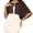 Brown, variant on Women's Chiffon Shawl Wraps Shrug with Pearl Button for Evening Dress Wedding Cape Bolero Flapper Party Round Neck Cape Cover Up One Size, Red