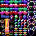 thumbnail image 1 of Artículos para fiestas TSDATOWR, 150 unidades, brillan en la oscuridad con gafas, 1 of 7