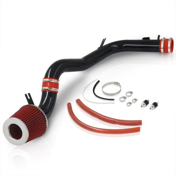 AJP Distributors JDM Cold Air Short Ram Intake CAI SRI Induction System Black Aluminum Piping Pipe Kit   Filter Compatible/Replacement For Honda Accord 3.5L V6 2008 2009 2010 2011 2012 08 09 10 11 12