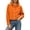 Orange, variant on KICILVS Cropped Button Down Shirts for Women Collared Long Sleeve Plain Blouse Casual Trendy Tops Cute Fall Outfits Women White, XL