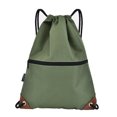 thumbnail image 2 of Bolsa de deporte impermeable, bolsa de deporte, bolsa con cordón, bolsa hipster con mochila con cordón ajustable, mochila Oxford con bolsillo interior con cremallera para mujeres y hombres Adepaton 221367-3, 2 of 9