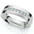 thumbnail image 2 of Pompeii 1 1/10ct Diamond Mens Eternity Wedding Ring 8mm 14K White Gold (G/H,I1), 2 of 3