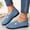 Blue, variant on KIJBLAE Women's Summer Mesh Breathable Flat Shoes, Soft Sole Trendy Slip On Comfortable Casual Loafers Purple 36