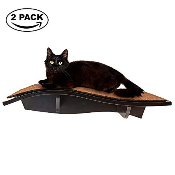 Arf Pets Cat Perch Wall Mounted Wooden Shelf For Your Pet Attractive Curved Wood Ledge Encourages - Curved Wall Shelf For Cats Arf Pets Cat Perch Wall Mounted Wooden Shelf For Your Pet Attractive Curved Wood Ledge Encourages - Curved Wall Shelf For Cats