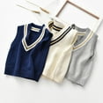 thumbnail image 3 of GYRATEDREAM Toddler Girls Boys V-Neck Pullover School Uniform Tops Sweater Vest Kid Sleeveless Vest Top Waistcoat, 3 of 4