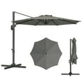 thumbnail image 1 of Outsunny Parasol Déporté de Patio 10 Pieds, Rotation à 360°, Gris, 1 of 10