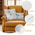 thumbnail image 6 of Blue Spring Floral Outdoor Pillow Covers 24x24 Set of 2,Waterproof Patio Throw Pillowcase Protectors,Weeping Botanical Orange Summer Decorative Pillow Shams Cushion Covers for Seat Bed Couch Sofa, 6 of 8