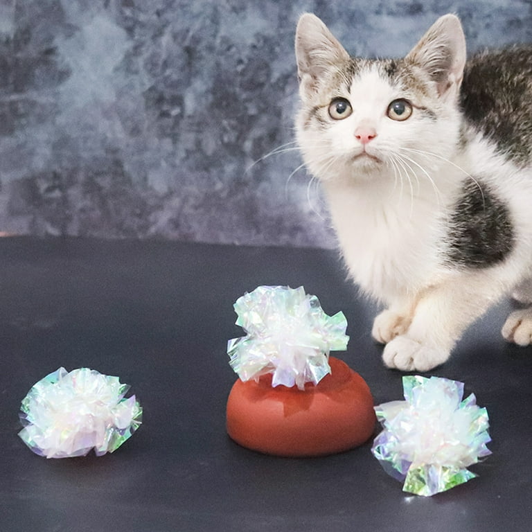 20PCS Cat toy ball Colorful paper ball playing and interacting cats cat toy ball