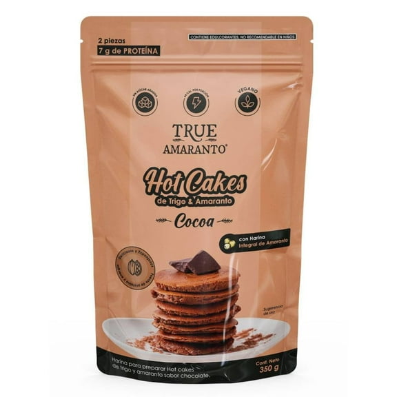 Harina para hot cakes True Amaranto cocoa 350 g