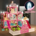 thumbnail image 7 of FUJILI Girls Dollhouse with Slide, Pink, 16.7'', 7 of 7
