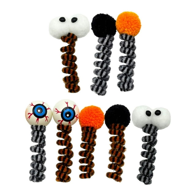 Juguetes de primavera para gatos de Halloween, decoración para morder, juguetes interactivos ligeros y creativos para 8 piezas