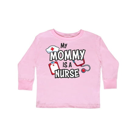 

Inktastic My Mommy is a Nurse Gift Toddler Boy or Toddler Girl Long Sleeve T-Shirt