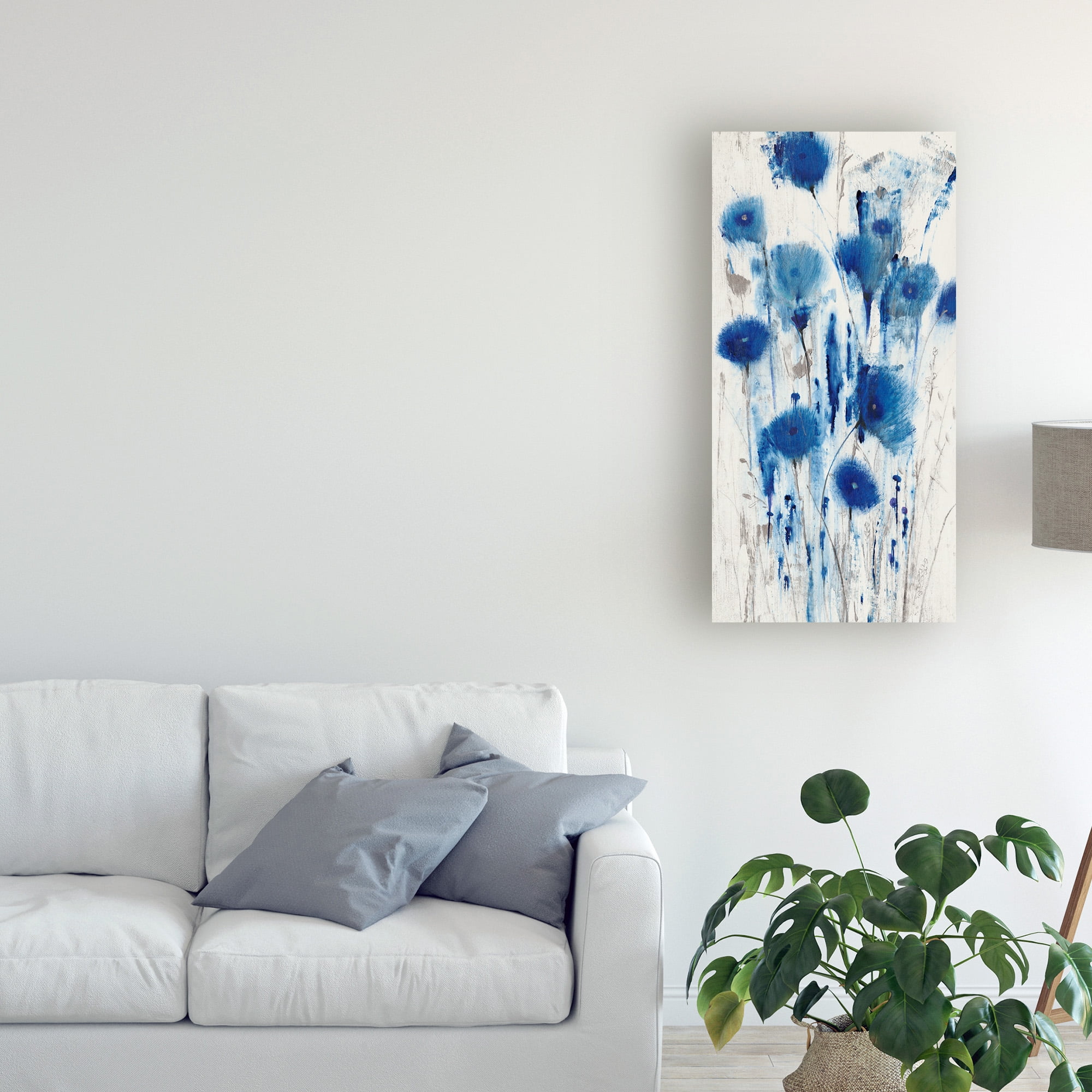 Blue Impressions I' Canvas Art by Tim OToole