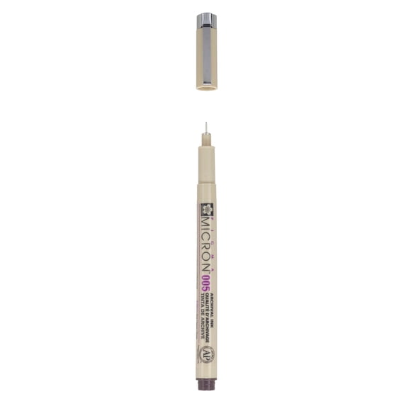 Bolígrafo SAKURA Micron .005 tinta marrón archival