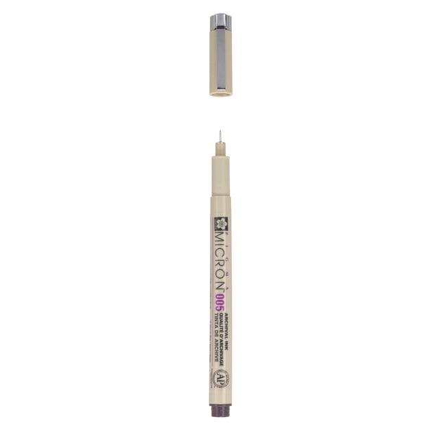 Bolígrafo SAKURA Micron .005 tinta marrón archival