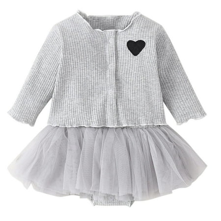 

Qufokar Toddler Baby Girl Summer Ruffled Cotton Vest Juniors Outfits for Teen Girls Babys Girls Boys Knit Ribbed Solid Spring Winter Long Sleeve Cardigan Romper Dress Hat Clothes Set