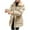 White, variant on Womens Stylish Coat Soft Cozy Fleece Trim Long Length Puffer Jacket Fall Winter Thermal Cozy Long Double Closure Outerwear with Pockets White S