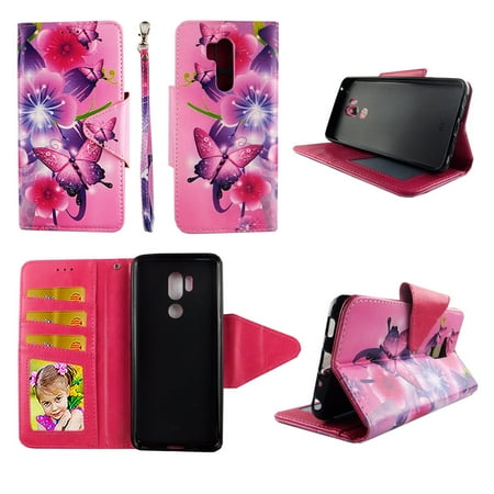 - Green Paisley Flower Wallet Case for LG G7 2018 G7 ThinQ Folio Standing Cover Card Slot Money Pocket Magnetic Closure Fashion Flip Pu Leather