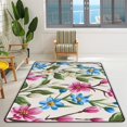 thumbnail image 3 of SKYSONIC Area Rug Floral Spring Pink Beige and Blue Flowers Nursery Rug Floor Mat Kids Playing Mat for Living Room Bedroom, 63x48 in, 3 of 6