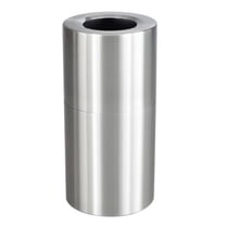 Single Recycling Receptacle, 20 gal, Steel, Brushed Aluminum, Ships in 1-3 Business Days