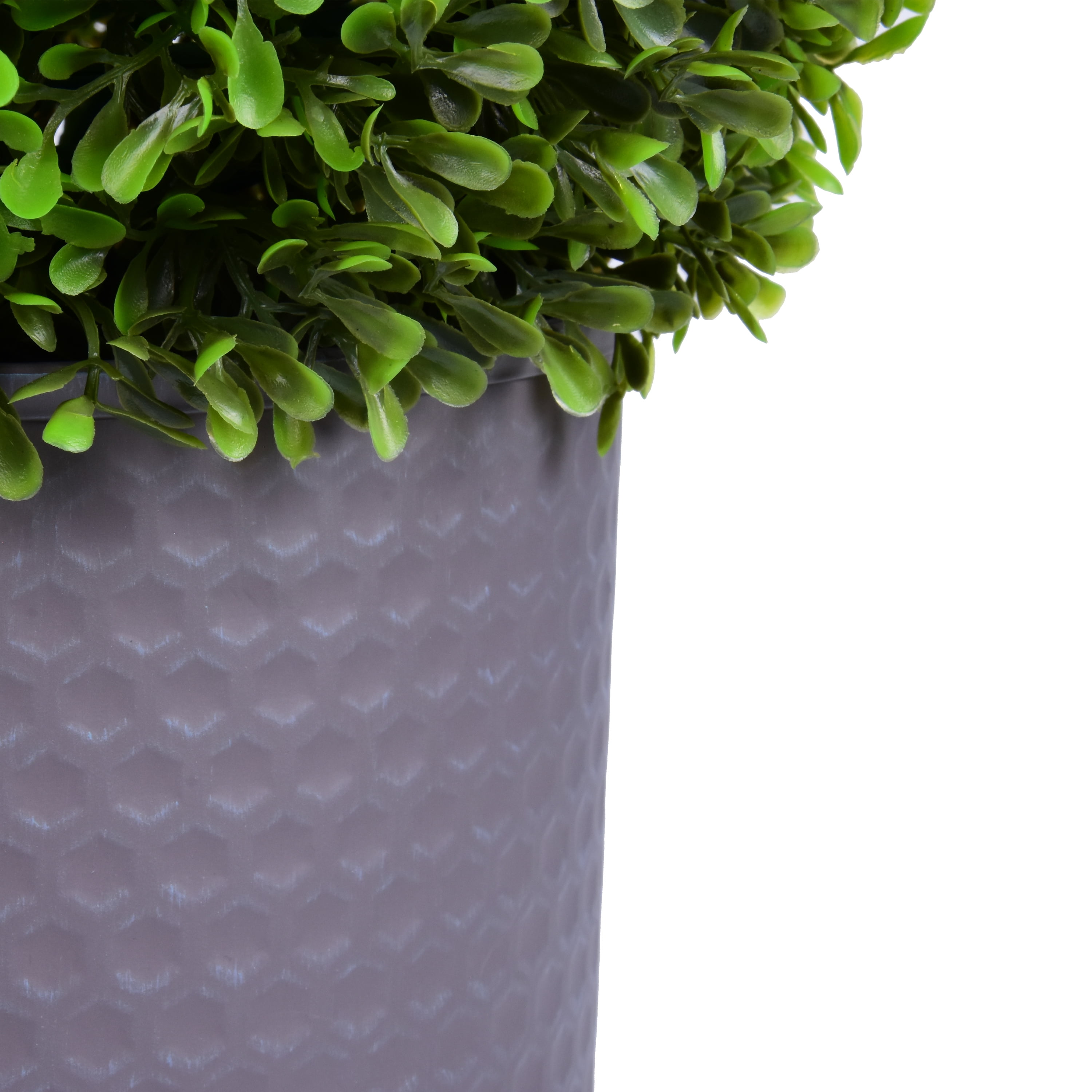 Better Homes & Gardens Topiary Outdoor Round Decor with Solar Powered Warm White LED Lights Murraya Exotic PE 11.5x11.5x17.9 inch