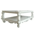 thumbnail image 5 of ACME Versailles Rectangular Wood Coffee Table with Bottom Shelf in Bone White, 5 of 5