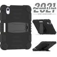 thumbnail image 4 of XYX Case for iPad Mini (A17 Pro) 7th Generation 2024 8.3 inch, Dual Layer Slim Heavy Shockproof Rugged Protective Cover Case with Kickstand (Black), 4 of 7