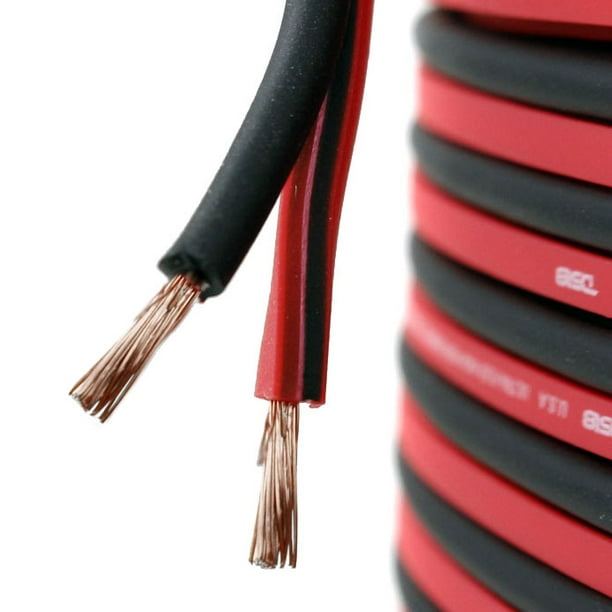 20 Ft 18 Gauge AWG Speaker Wire Cable Car Home Audio 20' Black and Red