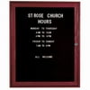 Aarco Products CDC3630 Red Oak Enclosed Changeable Letter Board - Cherry Stain