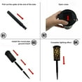 thumbnail image 2 of kurtrusly LED Solar Lawn Light Outdoor Hollow Iron Craft Star Moon Landscaping Lamp, 2 of 6