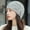 Gray, variant on Women Winter Knit Beanie Hat Soft Crochet Skullies Beanies with Flower Accent