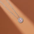 thumbnail image 3 of Collar con Colgante de Halo de Turmalina Rosa JeenMata 1,25 Quilates Baño de Oro Blanco para Adultos y Mujeres, 3 of 5