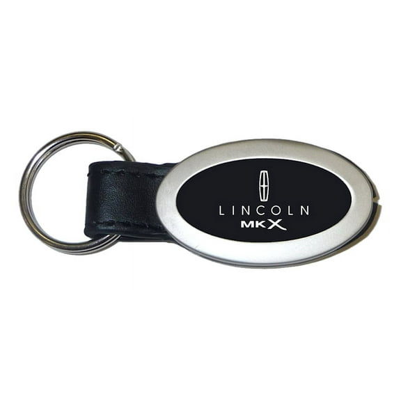 Lincoln MKX Oval Leather Key Chain (Black)