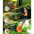 thumbnail image 2 of HOTREE 12-Inch 21V Cordless String Trimmer & Lawn Edger, 3-in-1 Lightweight Weed Eater with 2 Batteries (2.0Ah) & 3 Blade Types, 2 of 8
