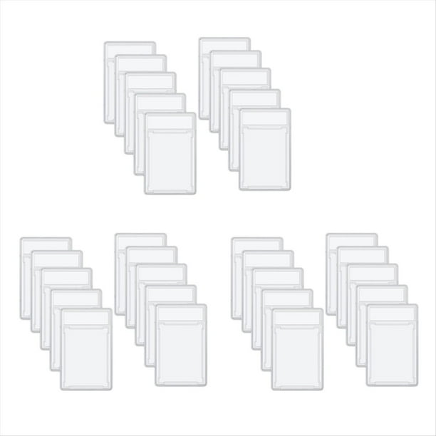30 Piezas Estuche Protector de Cromos Soporte de Tarjetas Graduados Transparentes de Acrílico con Fundas Rígidas para Tarjetas de Posición de Etiqueta