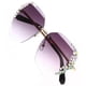 thumbnail image 2 of Rimless Sunglasses For Women With UV Protection In Grey Color For Outdoor Activities In 1Set, 2 of 3
